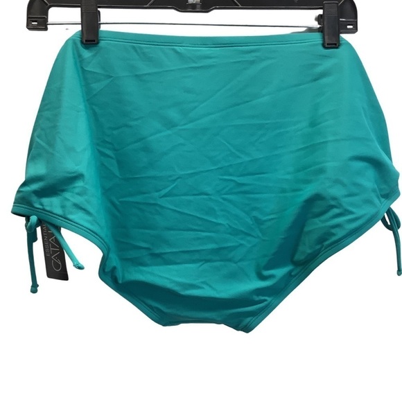 Essentials by Catalina Size 3X Ribbed Side Bikini Bottom W/Ties. New With Tags - Picture 3 of 4
